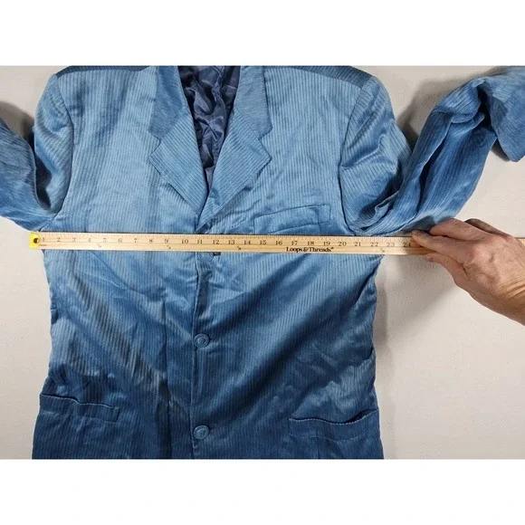 Vintage Gianni Versace Blue Corduroy Suit Jacket Size 52 Made In Italy
